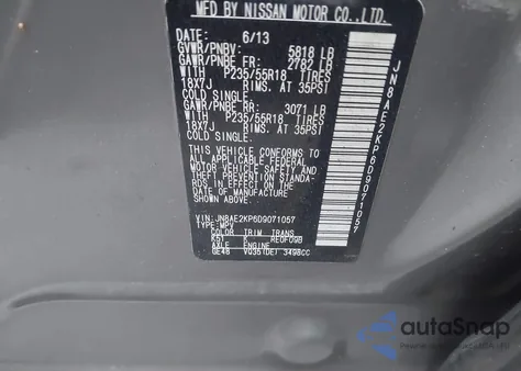2013 Nissan Quest Le from USA, damaged, VIN JN8AE2KP6D9071057